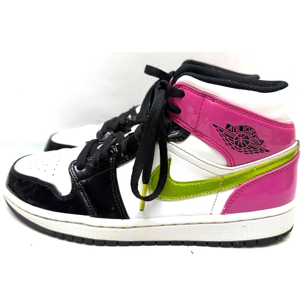 Air Jordan 1 SE Mid Cyber Active Fuchsia Shoes Size: 8 M / 9.5 W [CZ9834-100] - Picture 8 of 12